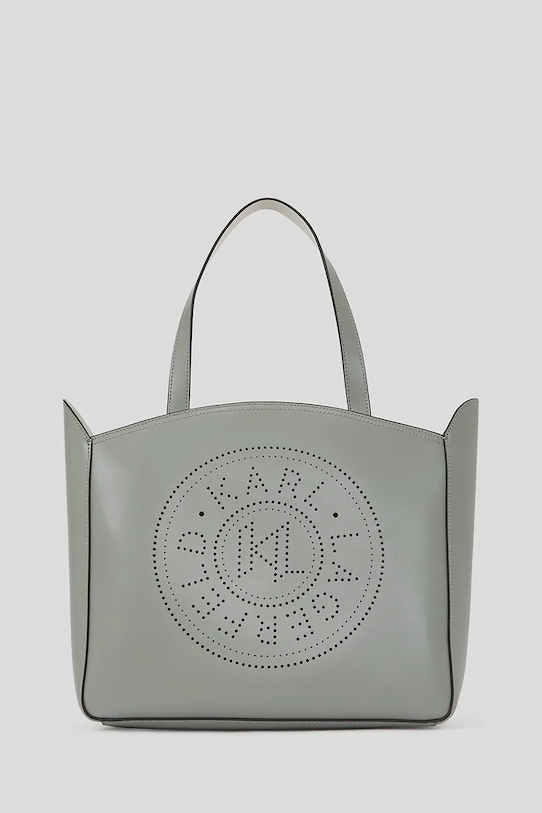 

Кожаная сумка K/CIRCLE Karl Lagerfeld, серый