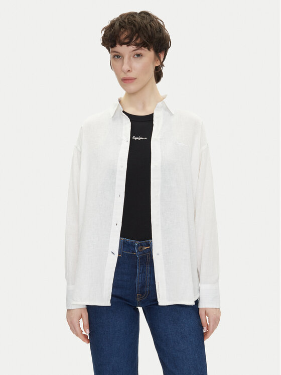

Свободная рубашка Chipper PL304993 Pepe Jeans, белый
