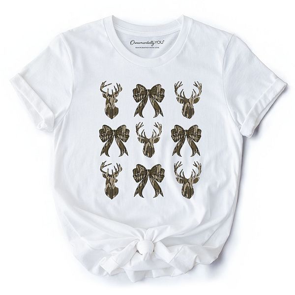 

Футболка Coquette deer hunt, камуфляж woodland Ornamentallyyou, White