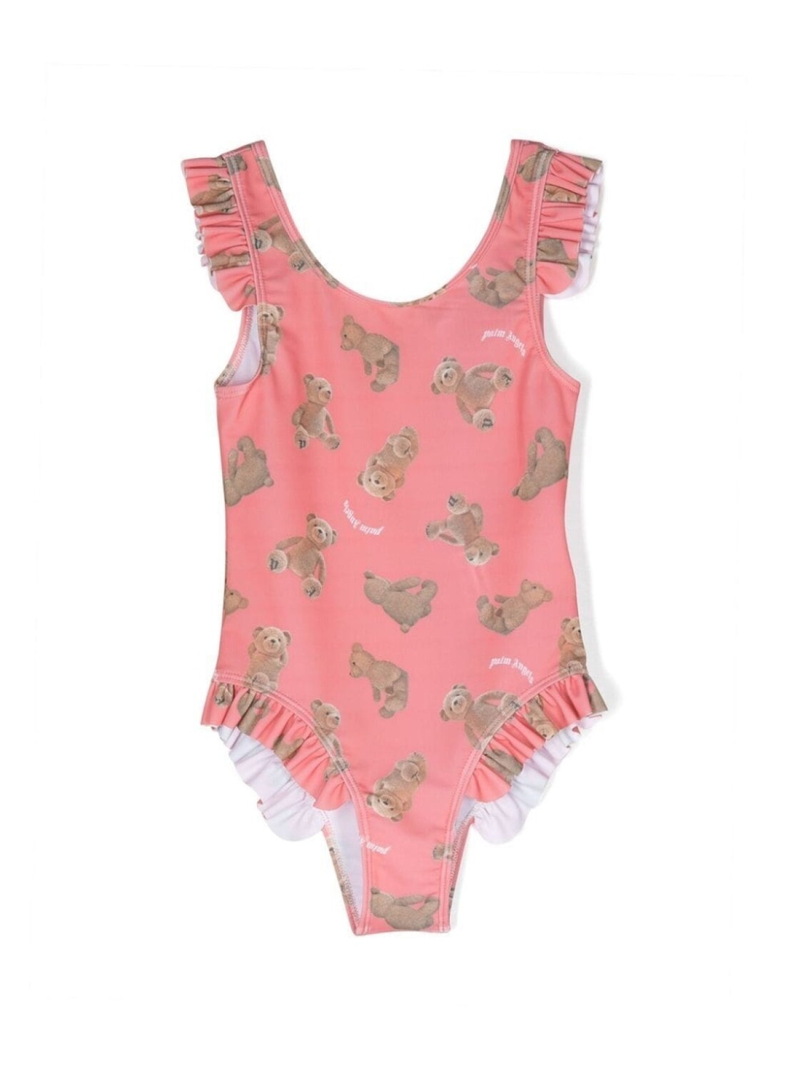 

Palm Angels Kids купальник с принтом Teddy Bear, розовый