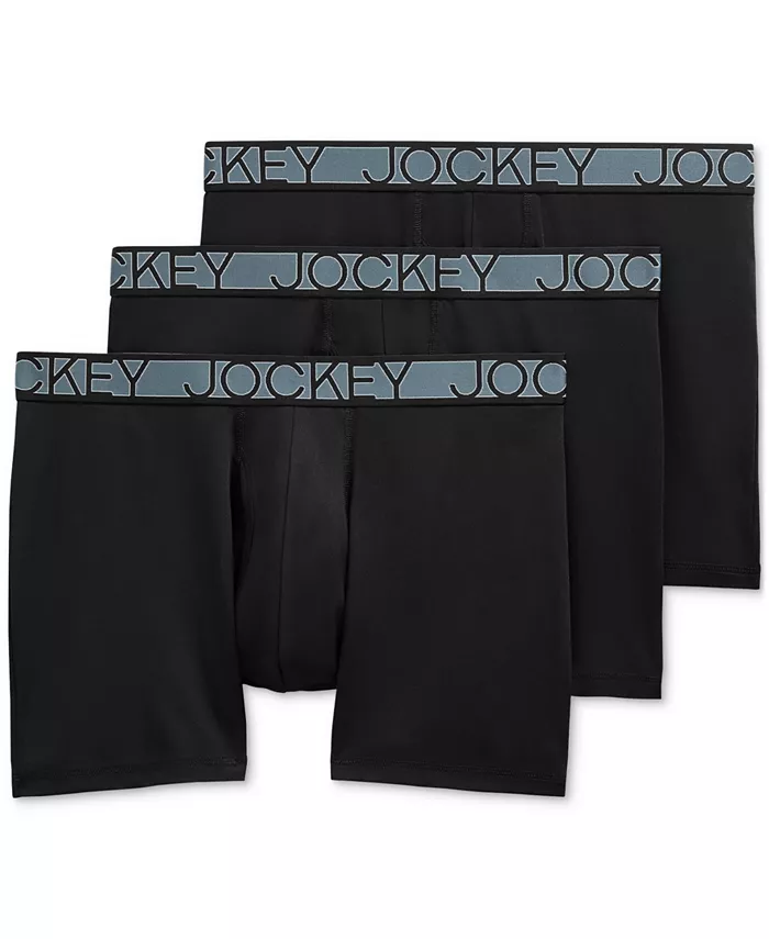 

3 упаковки активных микрофибровых трусов-боксеров 5" Jockey, черный