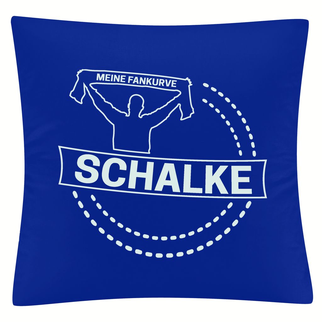 

Чехол на подушку multifanshop - Schalke - My Fan Curve, синий, один размер