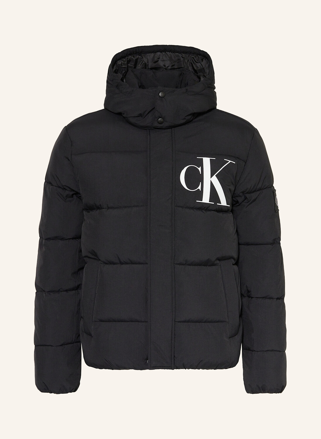 

Стеганая куртка со съемным капюшоном Calvin Klein Jeans, черный