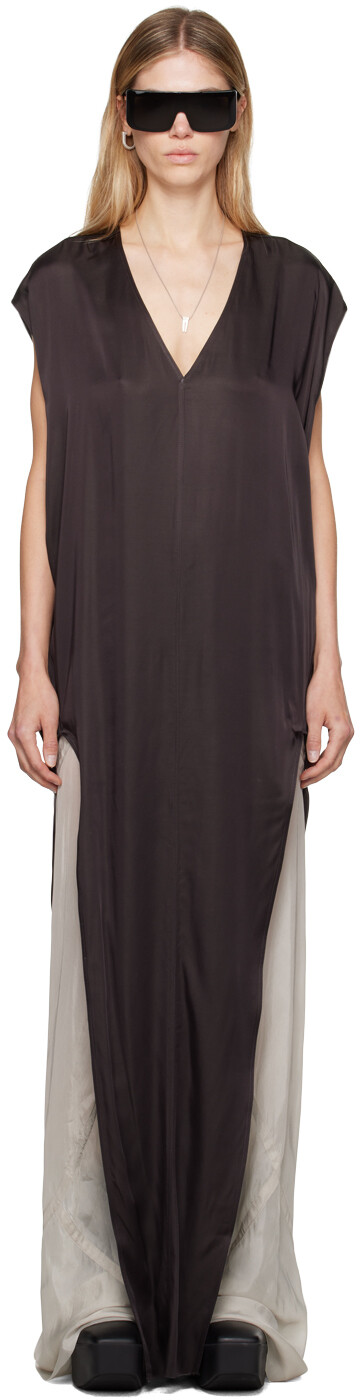 

Платье макси серого цвета Porterville Arrowhead Rick Owens