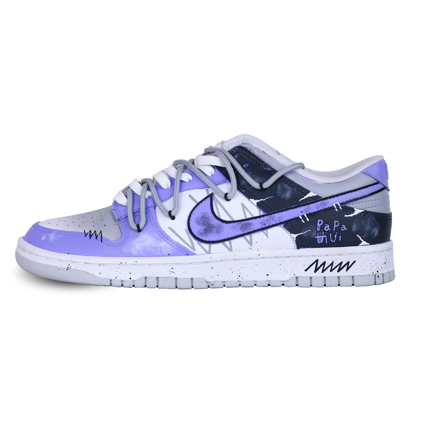 

Кроссовки Nike Dunk Skateboarding Shoes Men Low-top Gray, фиолетовый