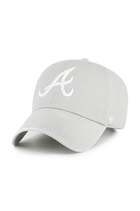 

Бейсболка с козырьком хлопковая MLB Atlanta Braves 47 Brand, серый