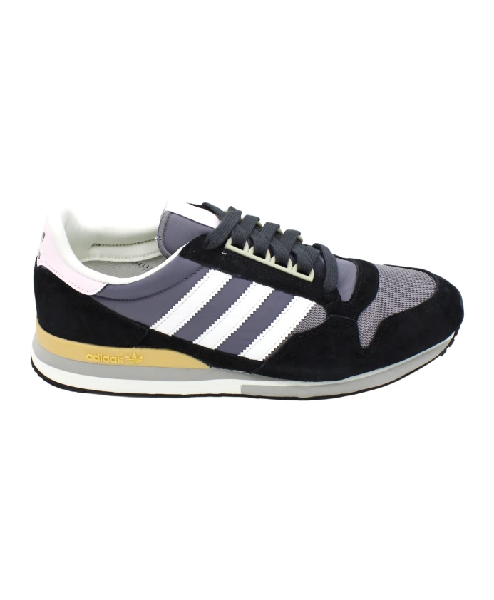 

Технически чистые кроссовки на шнуровке с замшевыми вставками Adidas, черный