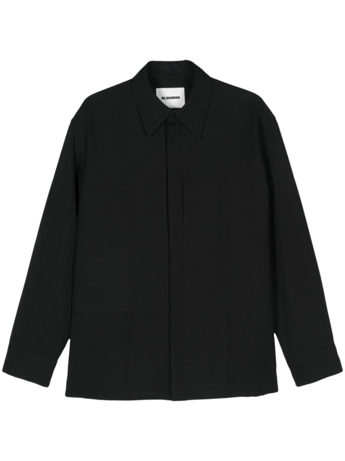 

Jil Sander шерстяная рубашка, черный