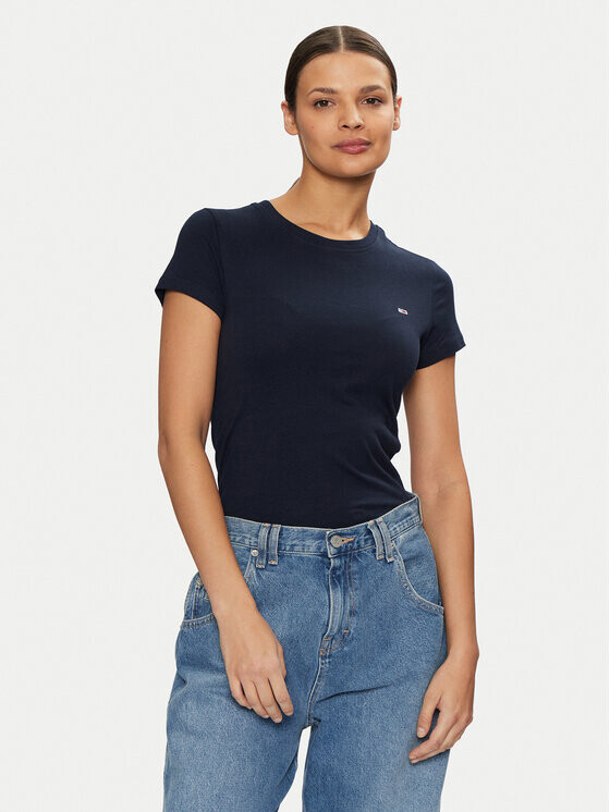 

Футболка узкого кроя Tommy Jeans, синий