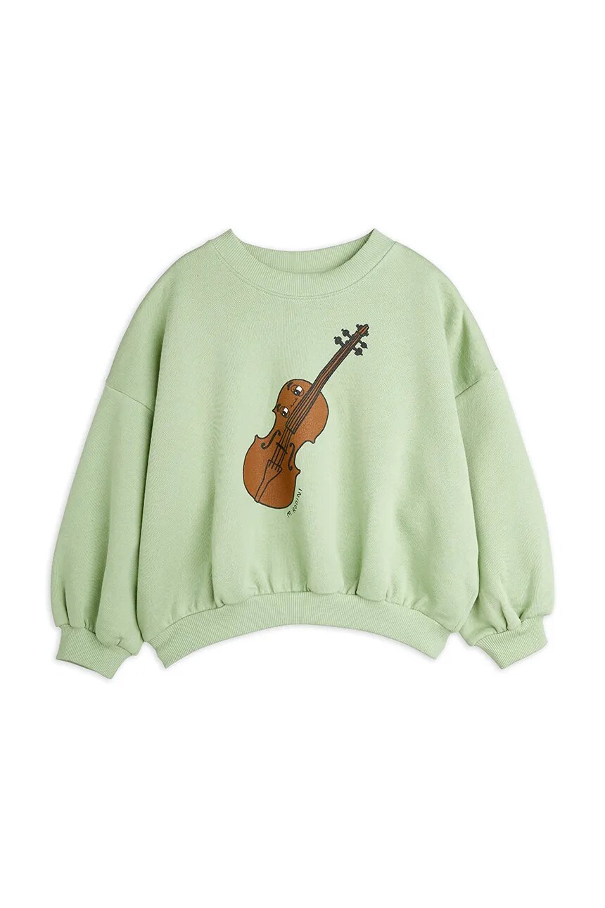 

Детская хлопковая толстовка Скрипка Mini Rodini, зеленый