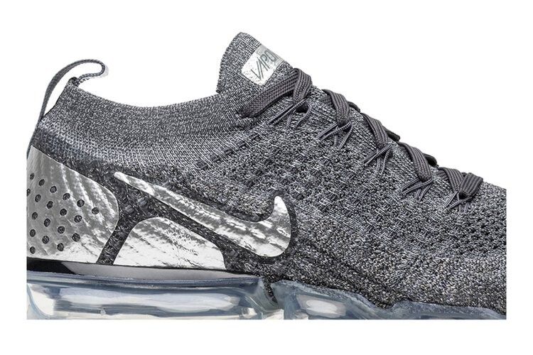 Кроссовки Nike Air VaporMax Flyknit 2 'Chrome', серый — фото 2