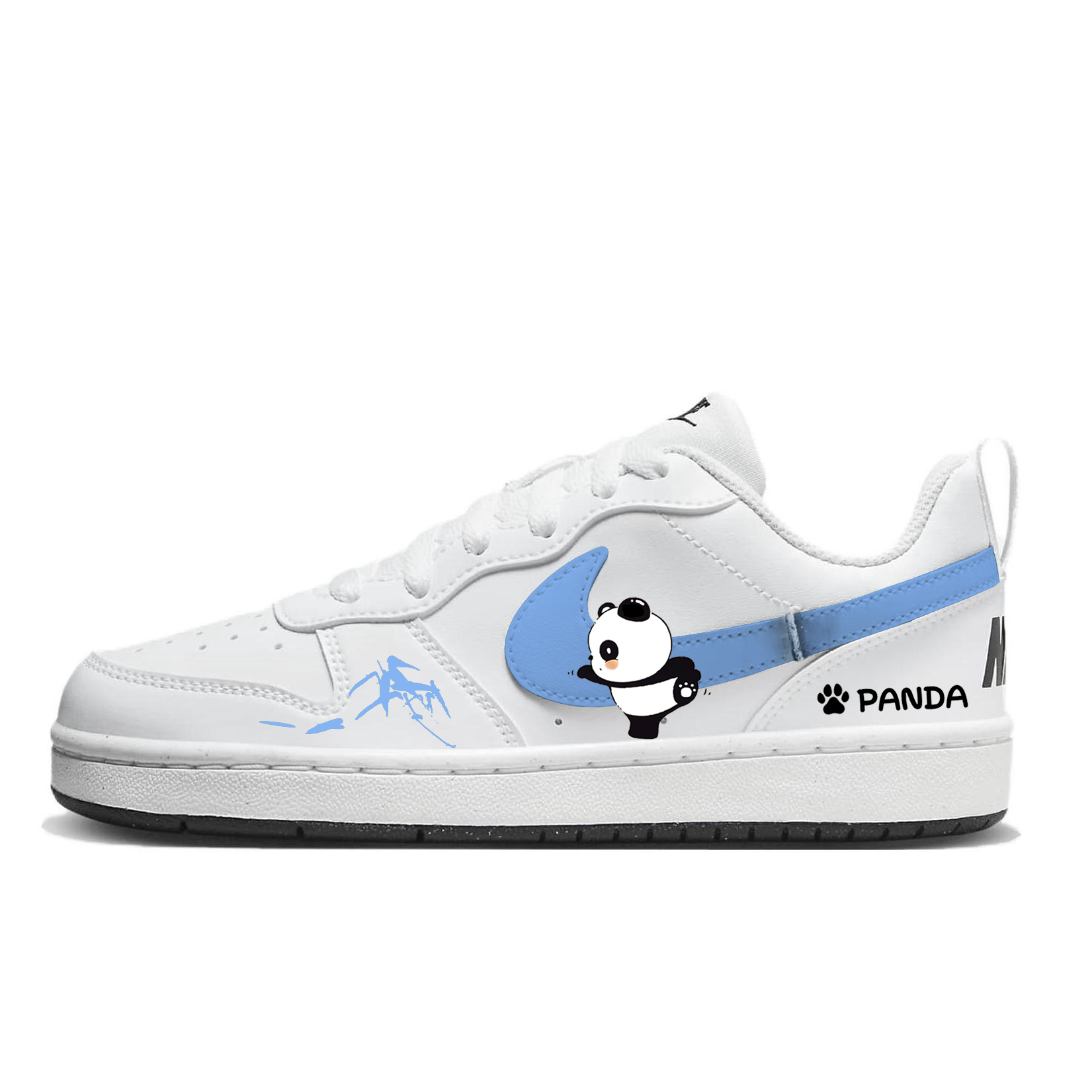 

Nike Court Borough Love Bamboo Giant Panda, Blue Bamboo устойчивые к истиранию низкие кроссовки для скейтбординга Blue детские