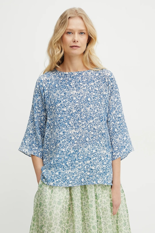 

Шелковая блузка Weekend Max Mara, синий