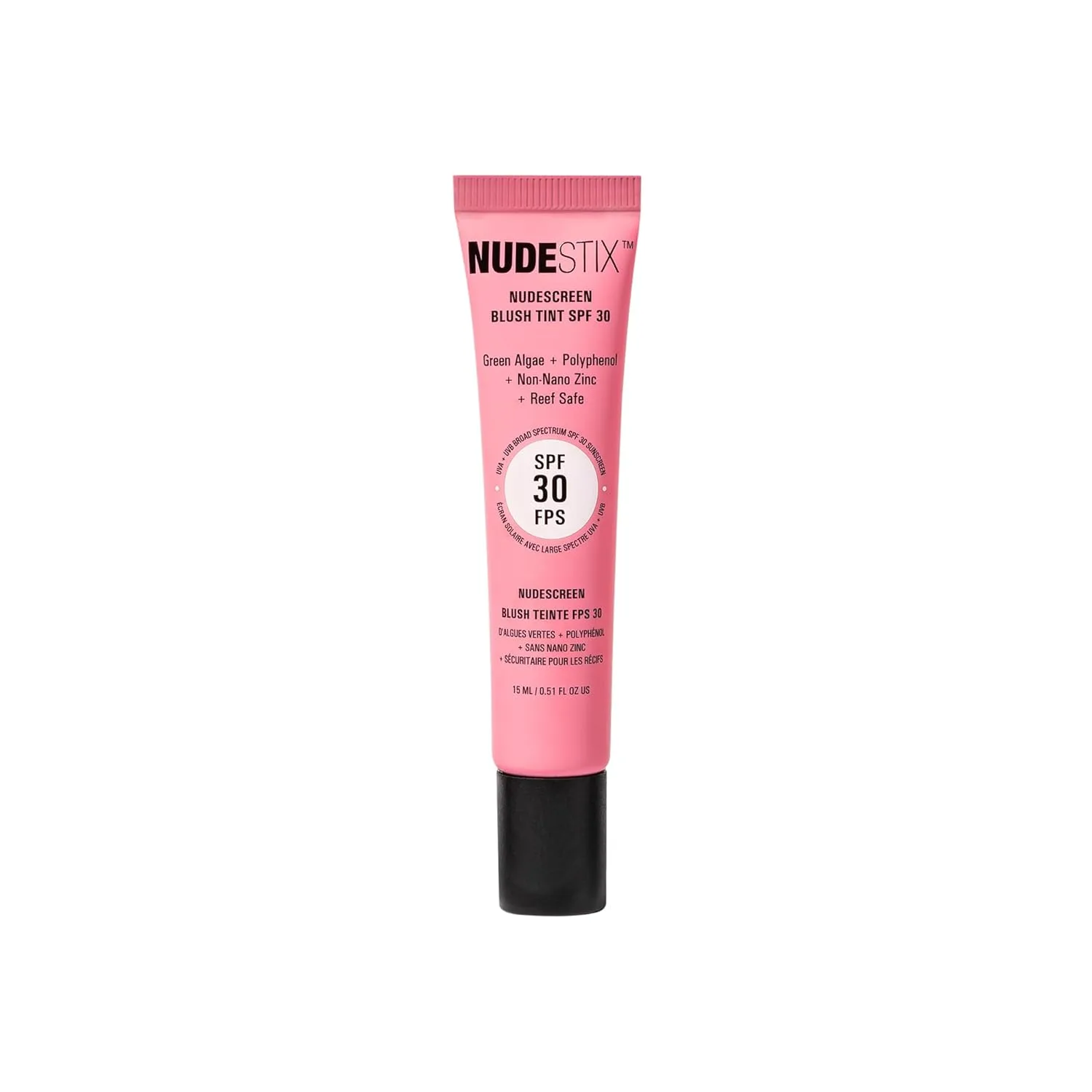 Жидкие румяна-тинт Nudestix Nudescreen Blush Tint SPF 30 - многофункциональные румяна для щек, глаз и губ с минеральным солнцезащитным фильтром | Широкий спектр защиты от UVA/UVB-лучей и синего света, Pink Sunrise — фото 2