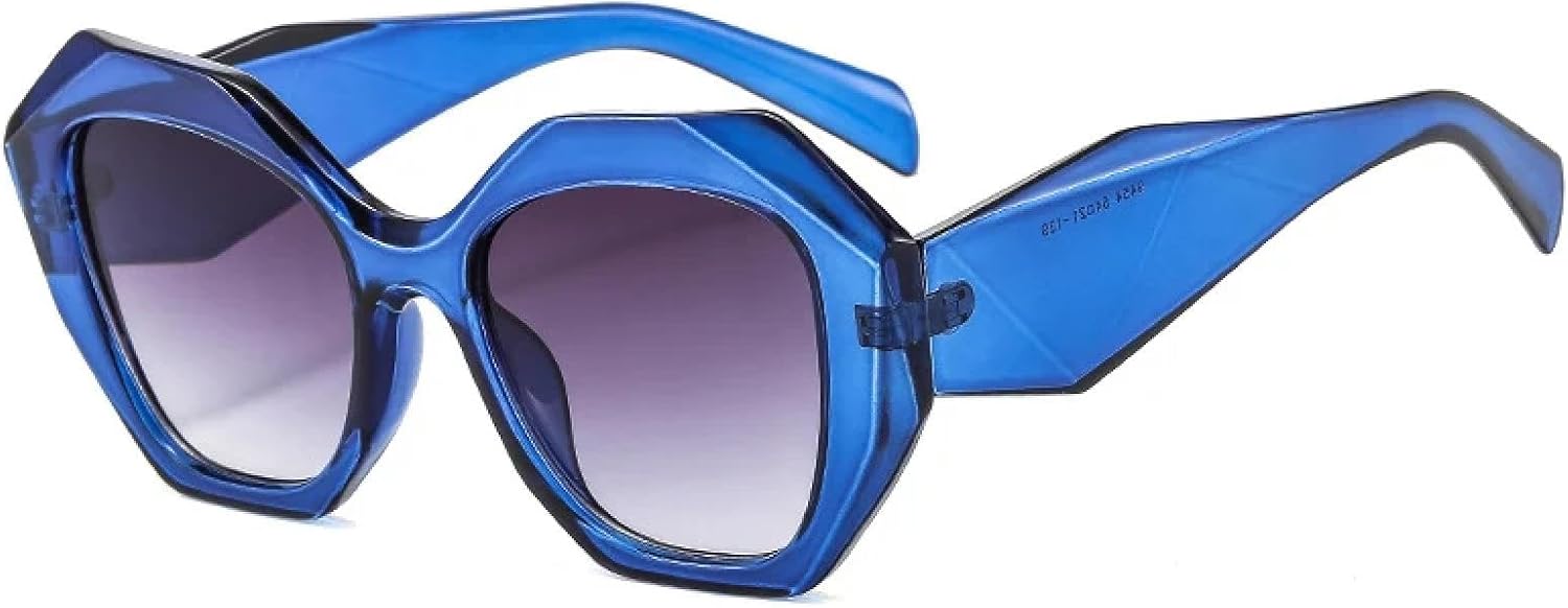 

Солнцезащитные очки UV400 | Женские большие очки с градиентным покрытием и защитой от УФ-излучения для занятий спортом на открытом воздухе и вождения DSVIGF, Blue Gray Gradient