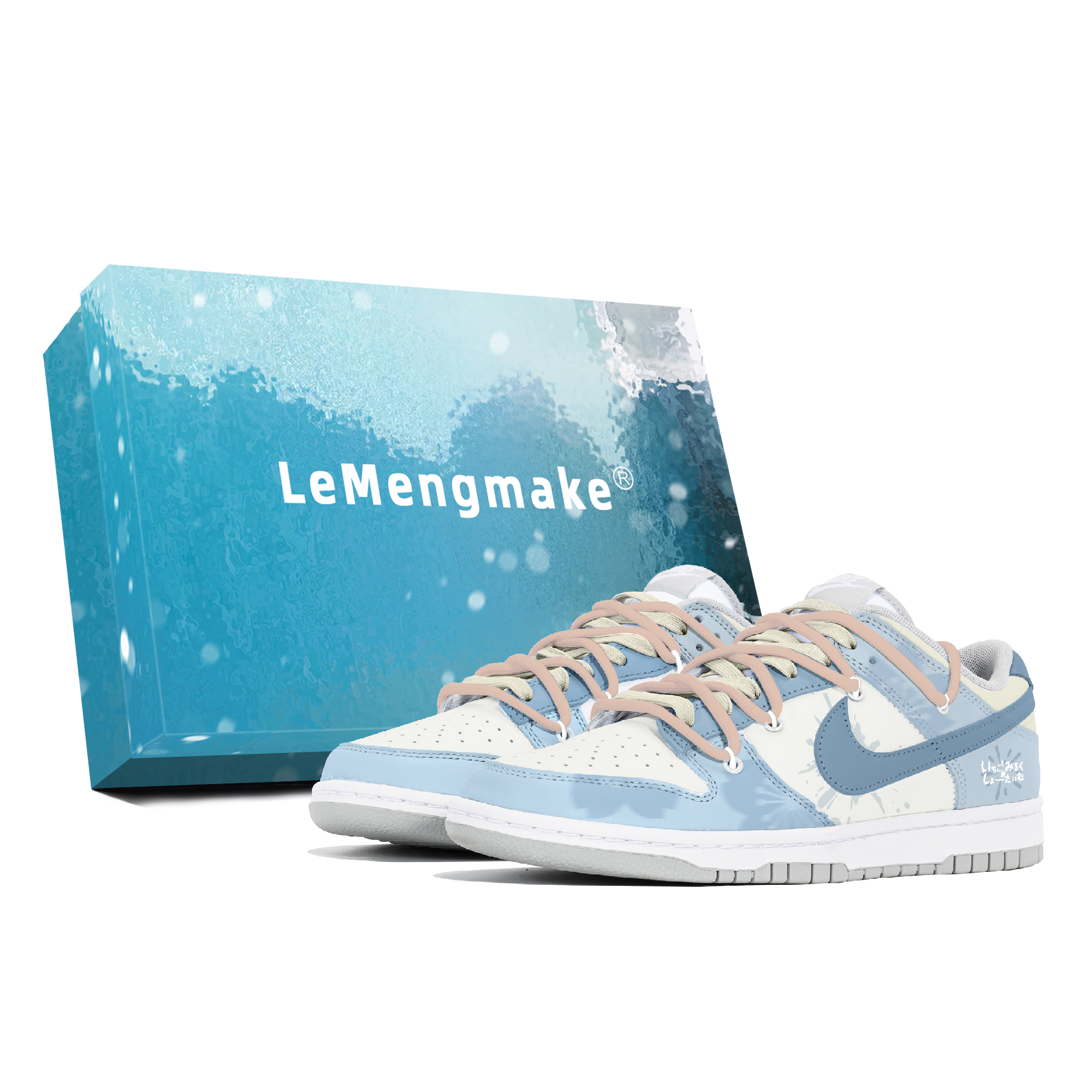 

Nike Кроссовки для скейтбординга Dunk, износостойкие, низкие, мужские, белые, синие