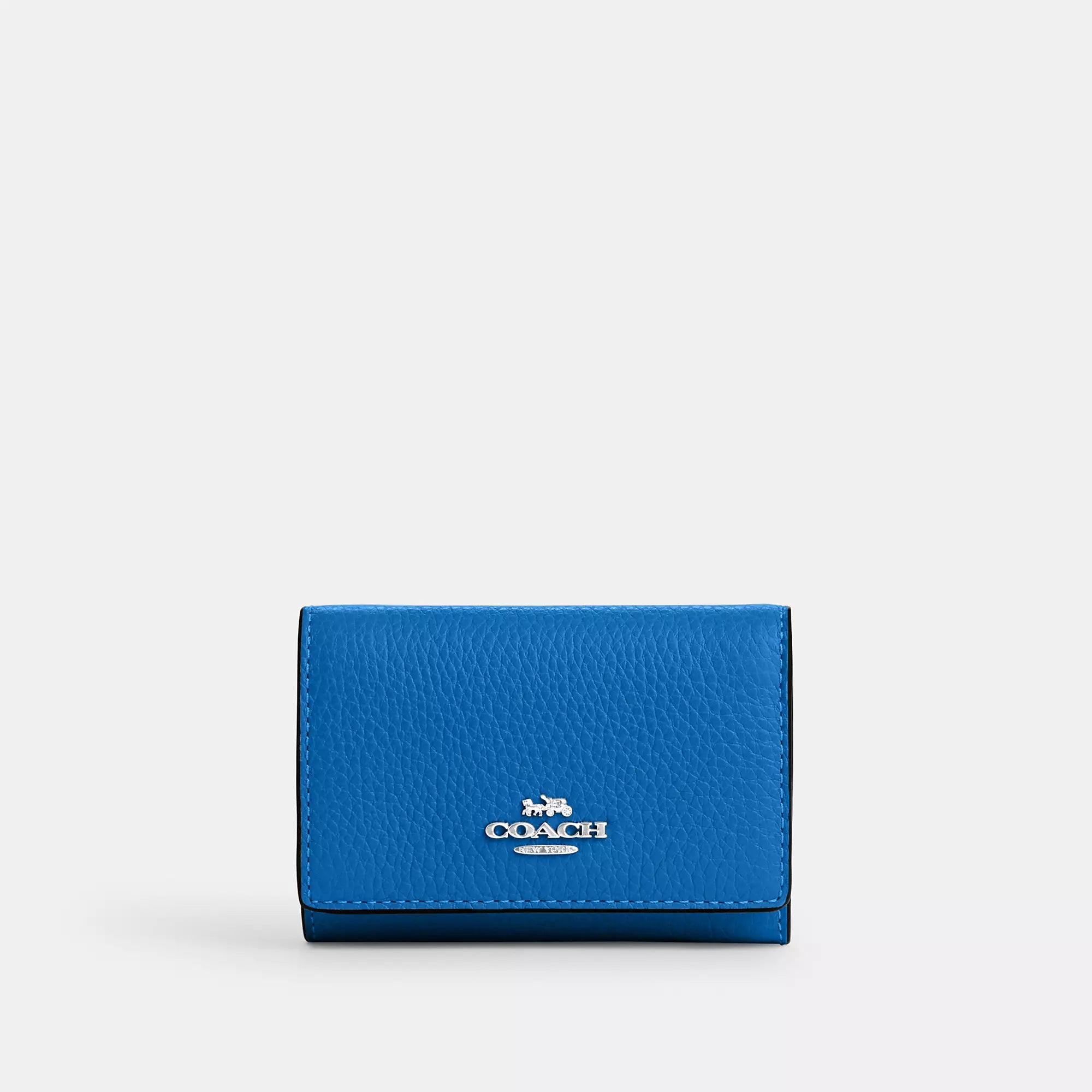 

Микро-кошелек Coach Outlet, серебряный/ярко-синий