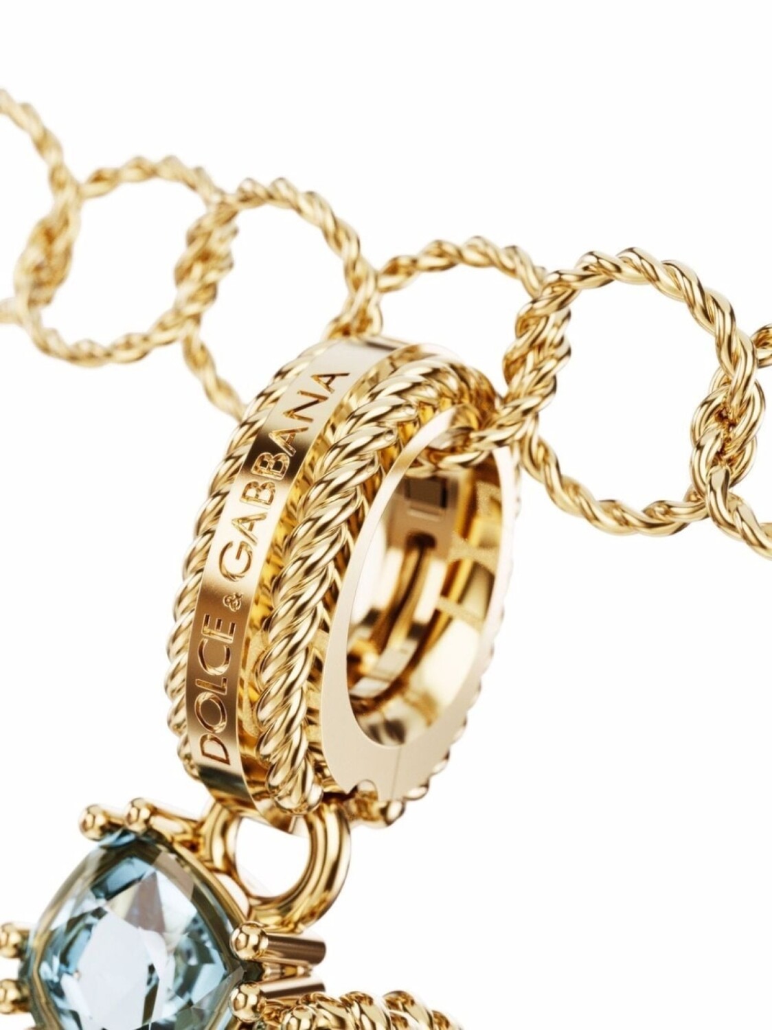 Подвеска D из желтого золота с драгоценными камнями Dolce & Gabbana, золотой — фото 2