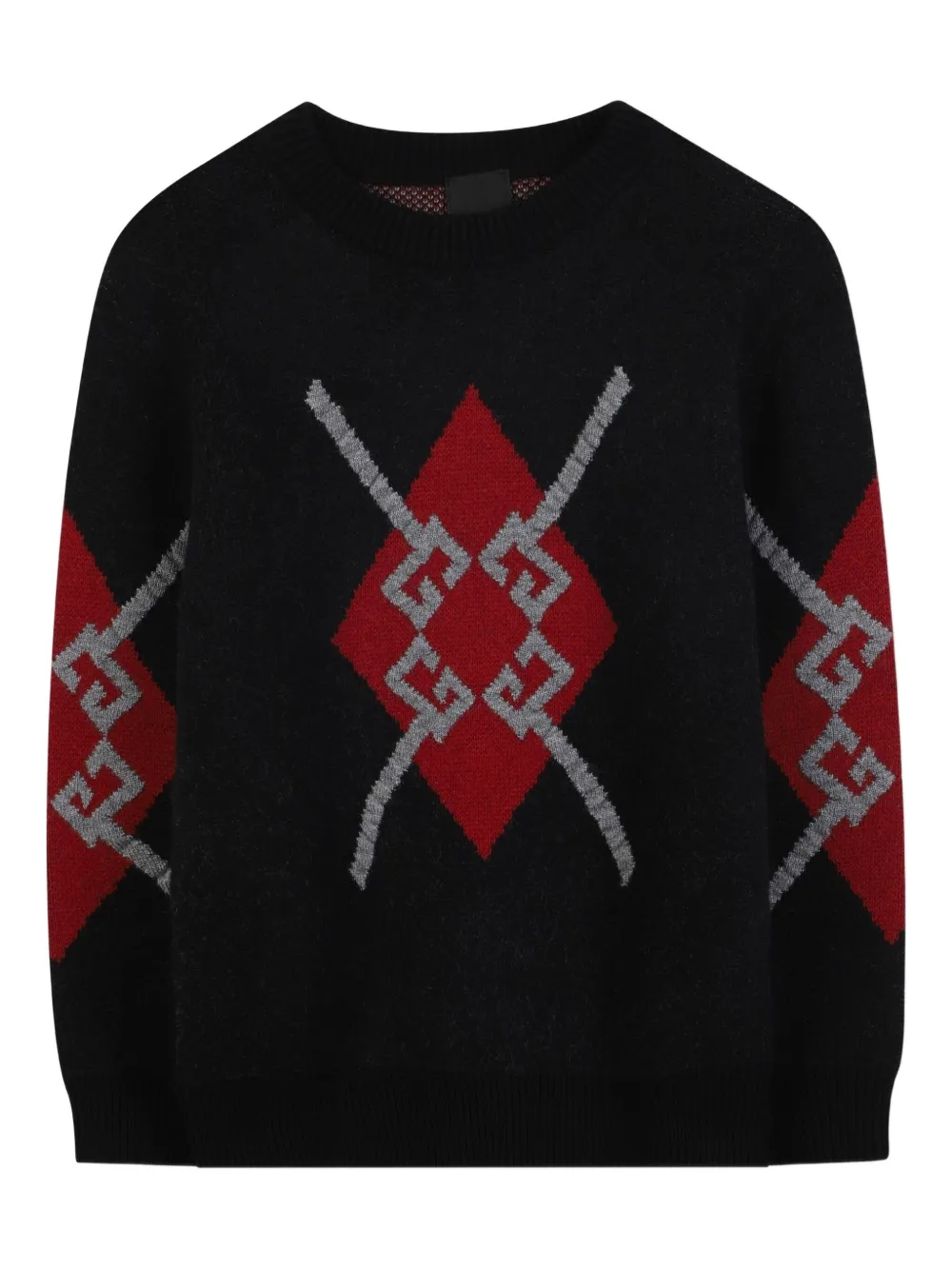 

Джемпер с узором аргайл Givenchy Kids, черный