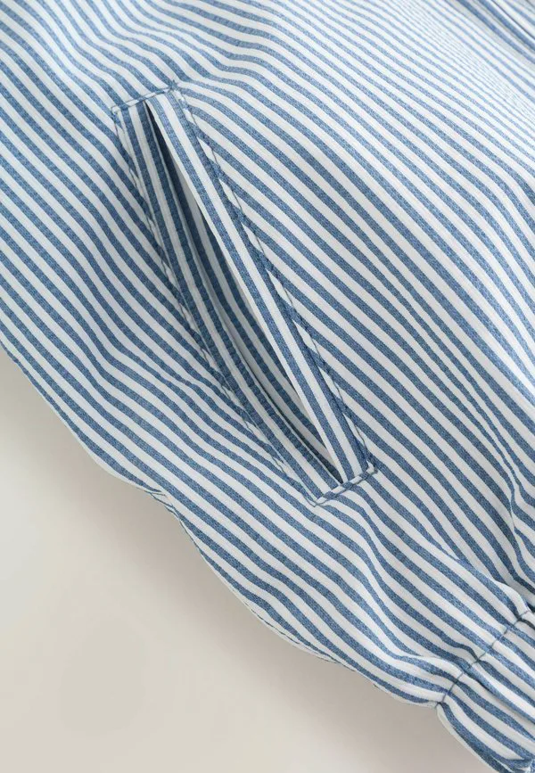 Куртка-Бомбер стандартного кроя Next, Light Blue Pinstripe — фото 4