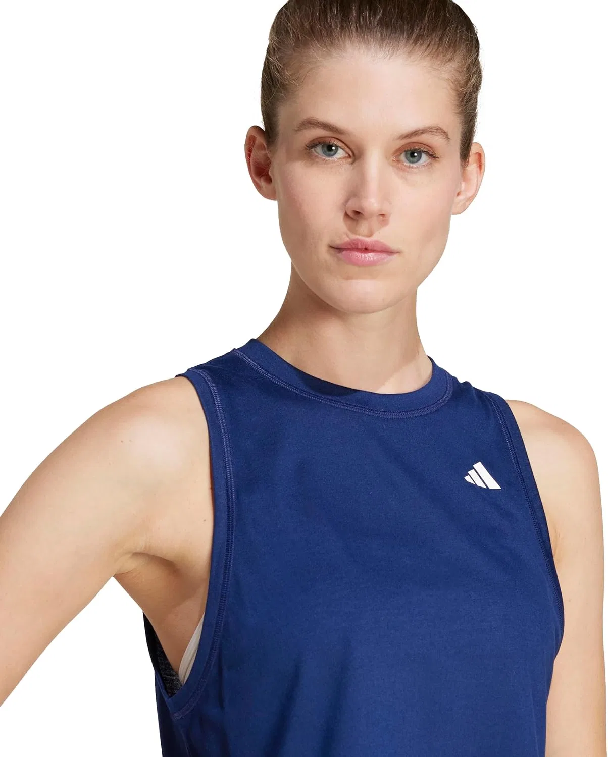 Женский топ-майка adidas Train Essentials, темно-синий — фото 2