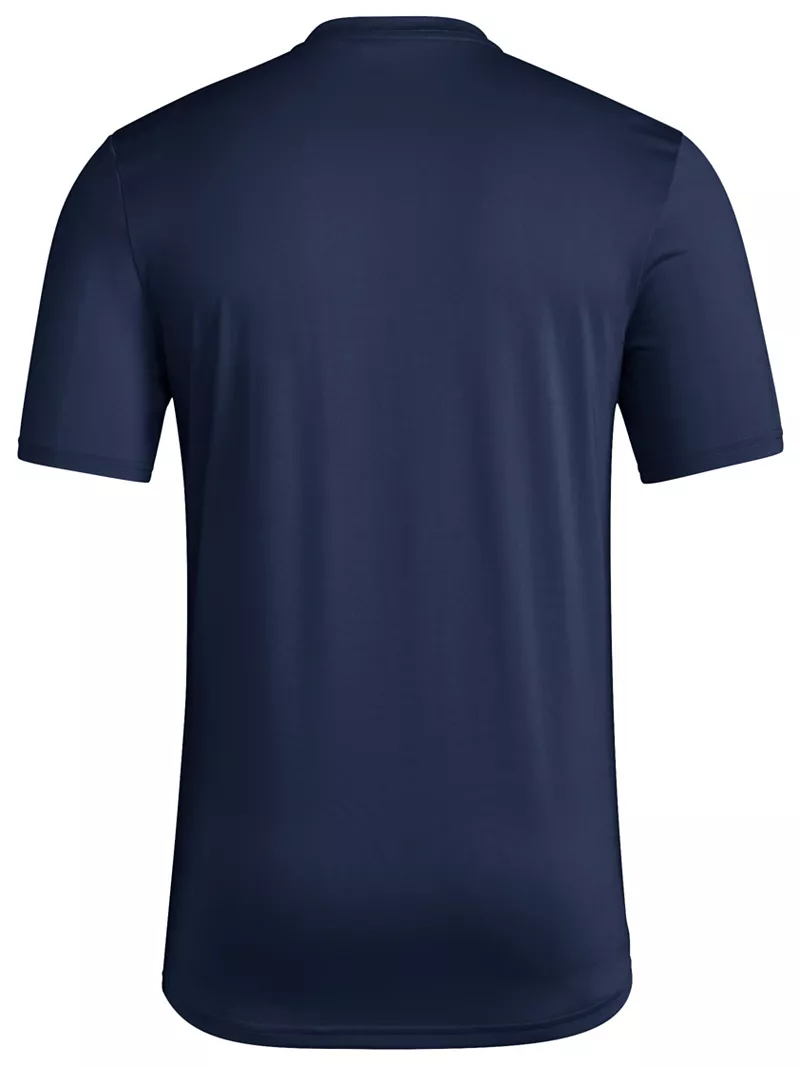 Темно-синяя футболка Adidas New England Revolution 2024 Jersey с крючками — фото 2