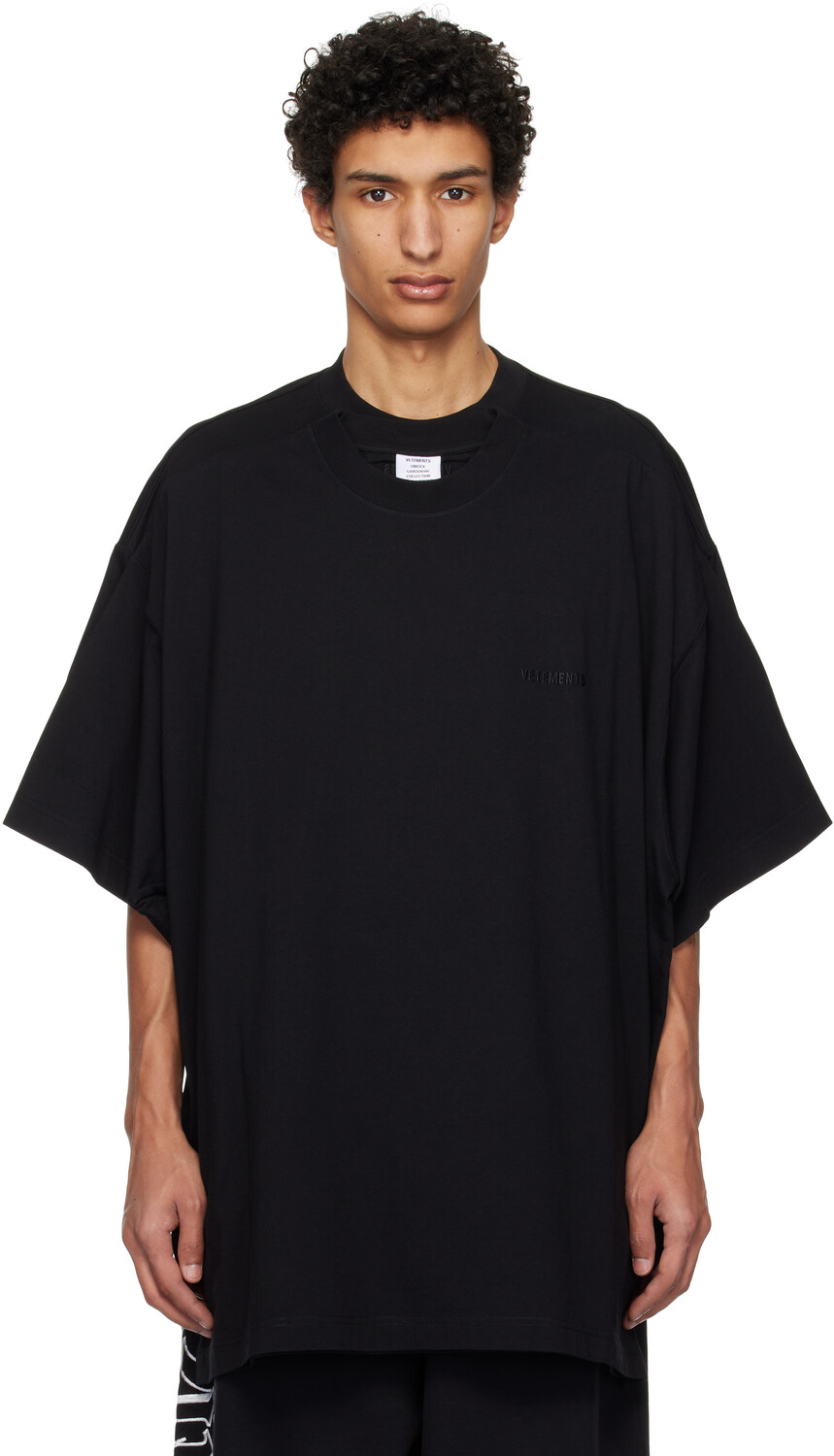 

Футболка Merged Double Oversize VETEMENTS, черный
