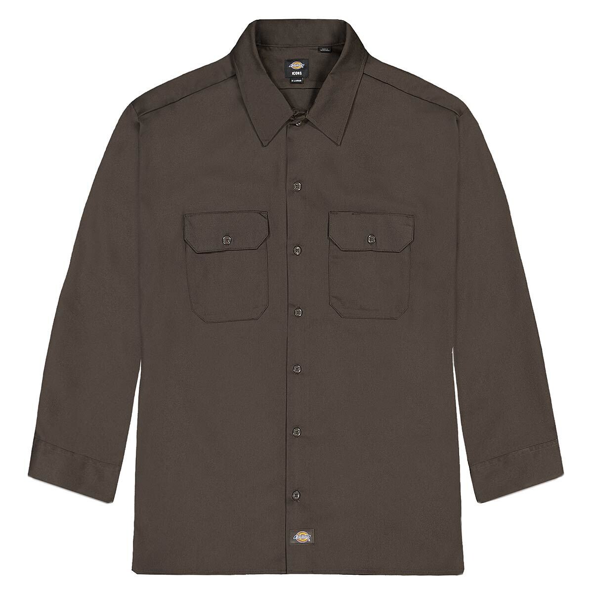 

Рубашка WORK LONGSLEEVE SHIRT Dickies, цвет Braun