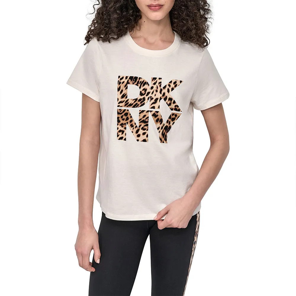 

Футболка с коротким рукавом DKNY Stacked Animal Print, белый