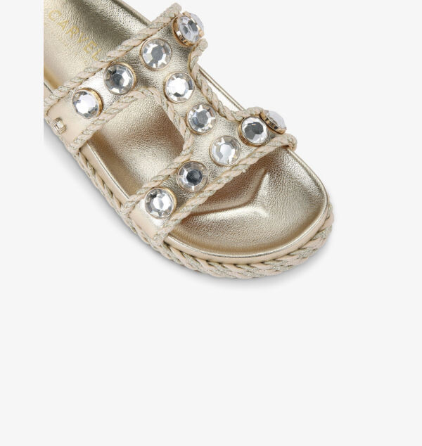 Босоножки из искусственной кожи Sorella, украшенные кристаллами Carvela, золотой — фото 4