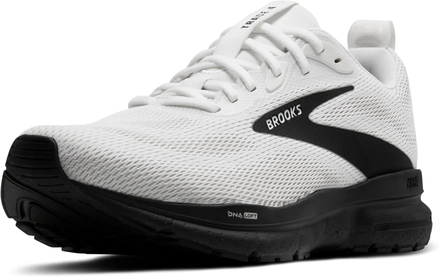 Мужские нейтральные беговые кроссовки Brooks Trace 4, ярко-белый/черный