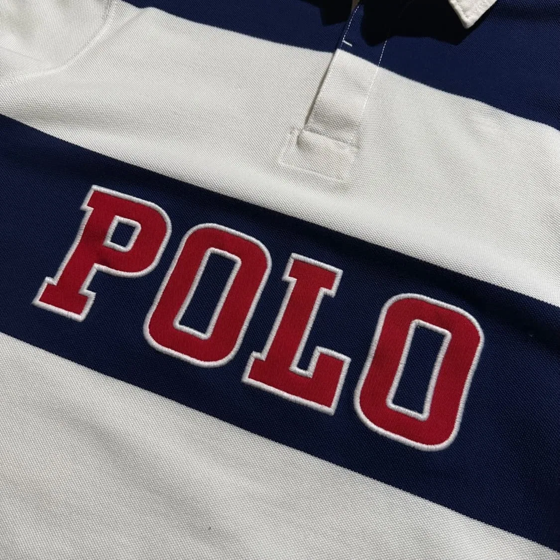 Поло модель Custom Slim Fit от Polo Ralph Lauren, цвет Marine Blue — фото 4