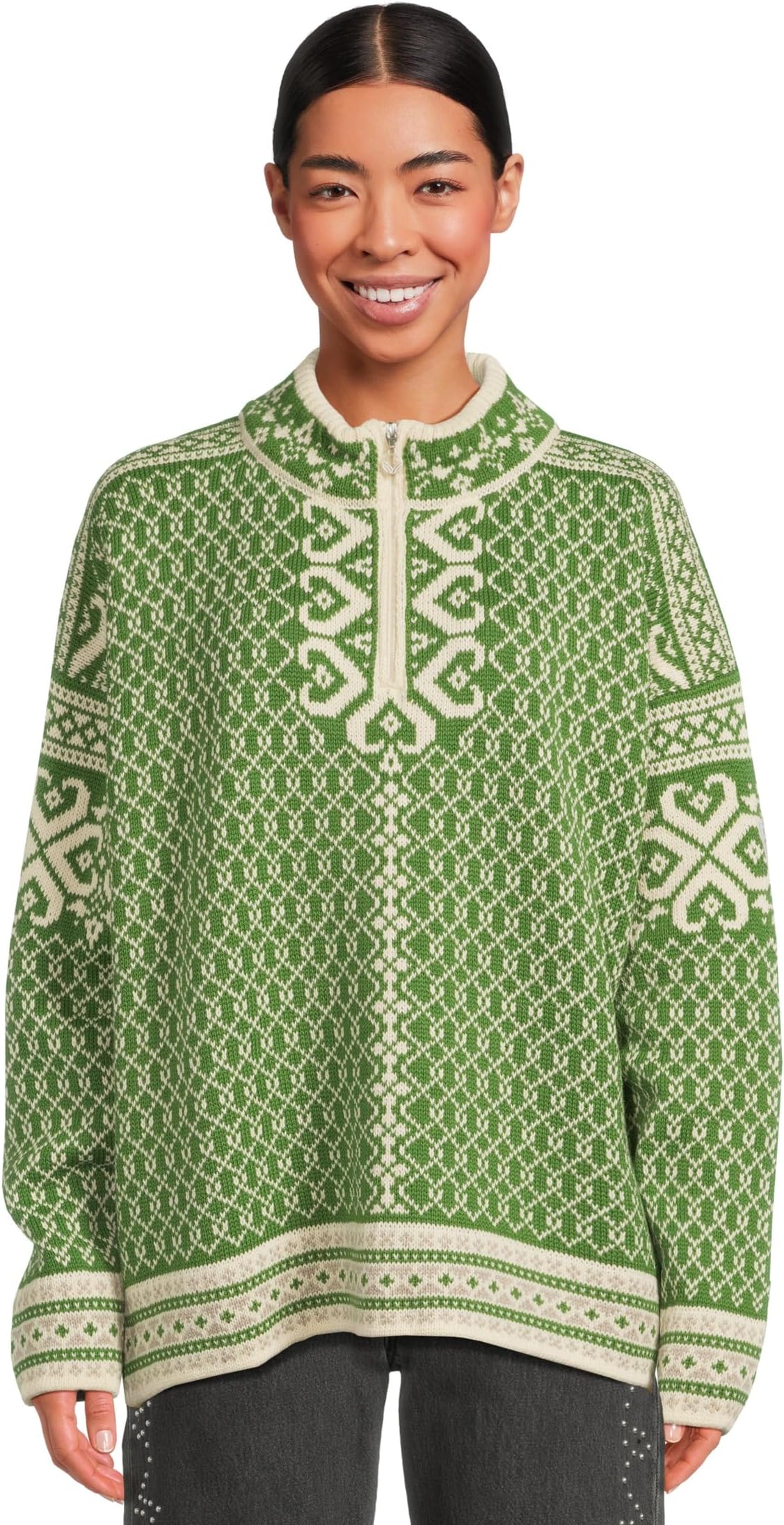 

Свитер Dale of Norway Women's Leknes Sweater, Springgreen/Offwhite/Sand Melange