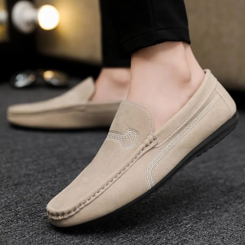 Мужские лоферы Loafers Shoes, хаки SPKFHD — фото 3