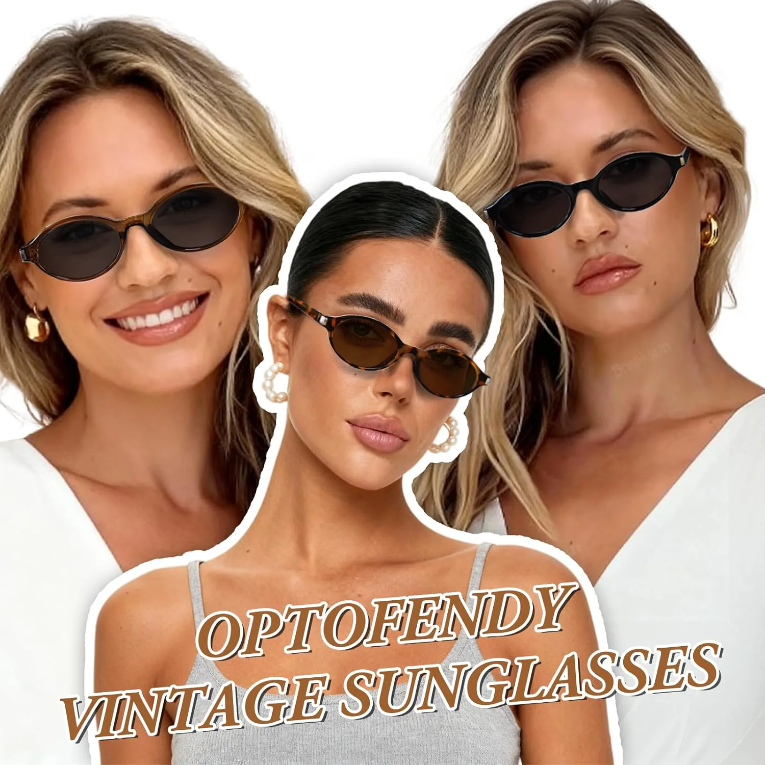 

Солнцезащитные очки OPTOFENDY в стиле ретро, ​​овальные, для женщин, дизайнерские солнцезащитные очки 90-х, модные узкие очки Y2K, защита UV400, OP2511, Black