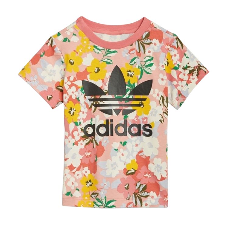 HER STUDIO LONDON Футболка Цветочная Розовая Детская Adidas Originals — фото 2
