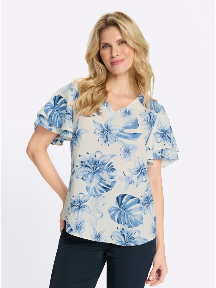 

Блузка с короткими рукавами в цвете ледяной сине-шампань Sieh an!