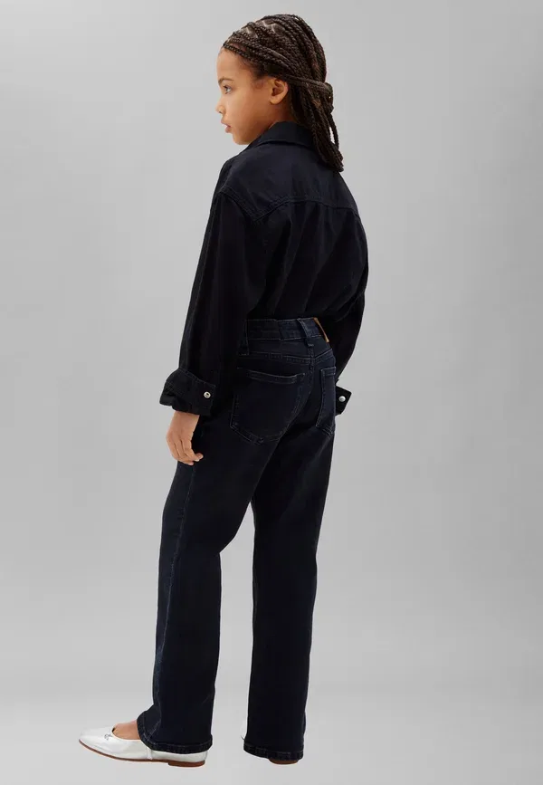 Джинсы клеш Andrew Calvin Klein Jeans, черно-синий каменный стирка — фото 2