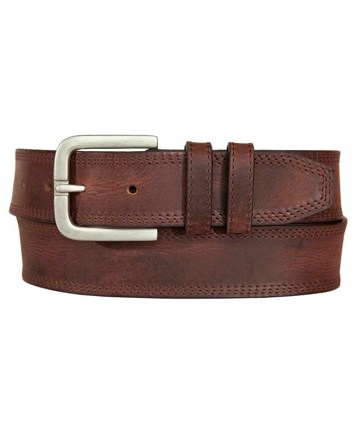 

Мужской кожаный ремень с тройной иглой, прошитый Lucky Brand