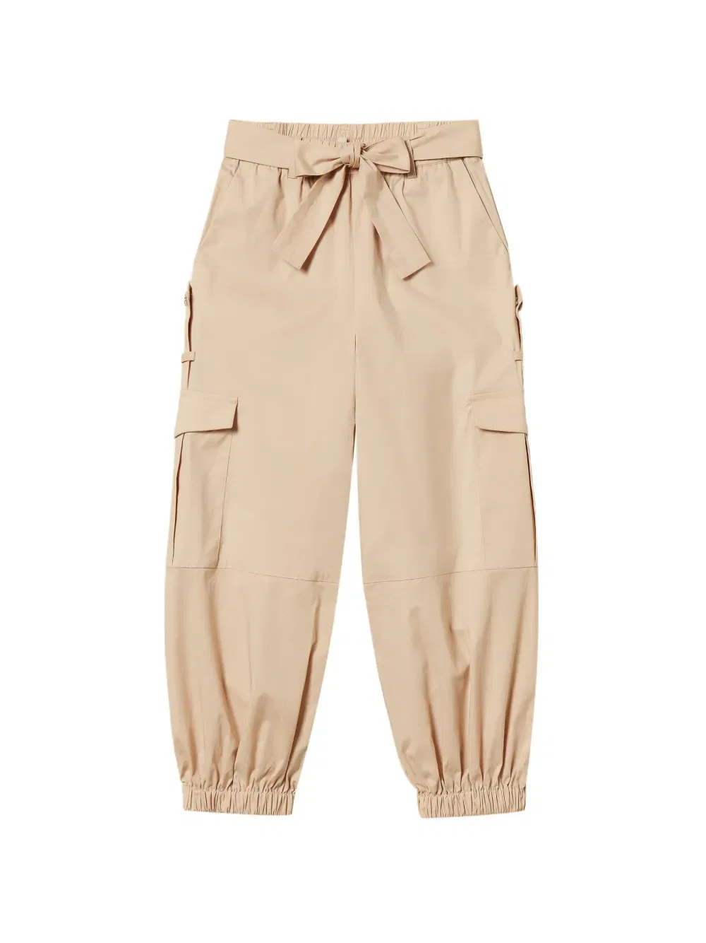 Брюки-карго из поплина Twinset Kids, нейтральный