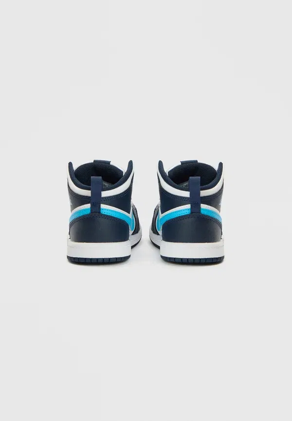 Кроссовки детские Jordan 1 Mid, цвет обсидиан/темно-пудрово-голубой/белый — фото 3