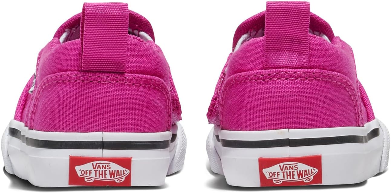 Vans Unisex-Child Asher V Slip-on | Детские кроссовки для мальчиков и девочек, удобная обувь, Canvas Raspberry Rose — фото 3