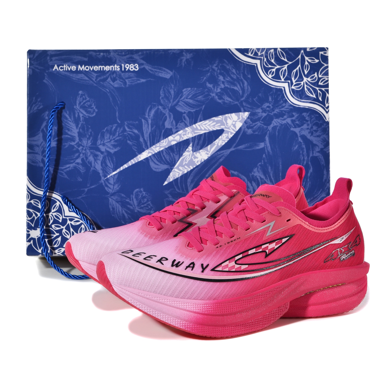 

DEERWAY Кроссовки для бега Unisex красные и желтые Mismatched