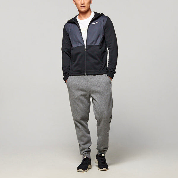 Толстовка splicing hooded stay warm sports jacket black Nike, черный — фото 3