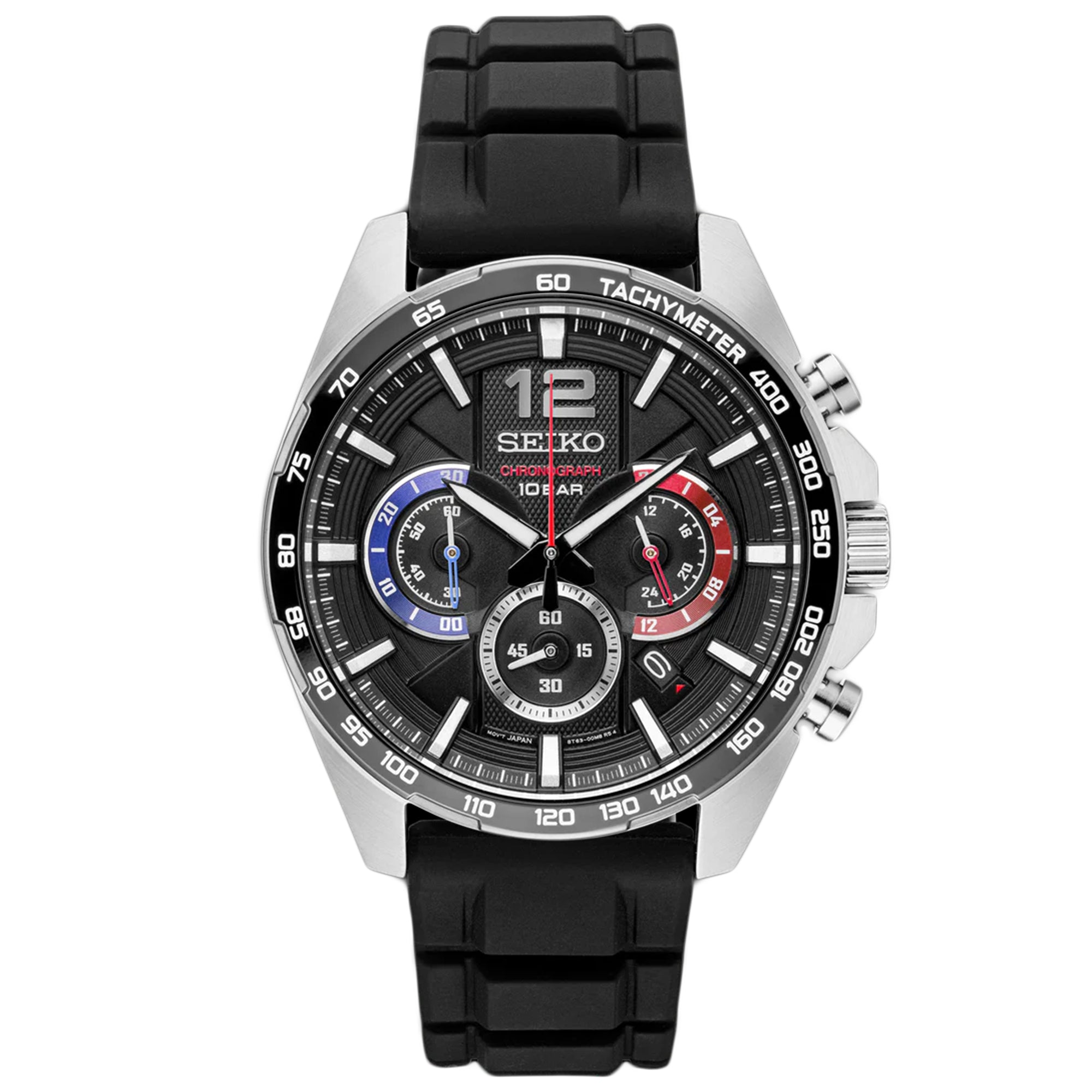 

Мужские часы Seiko Chronograph с черным циферблатом