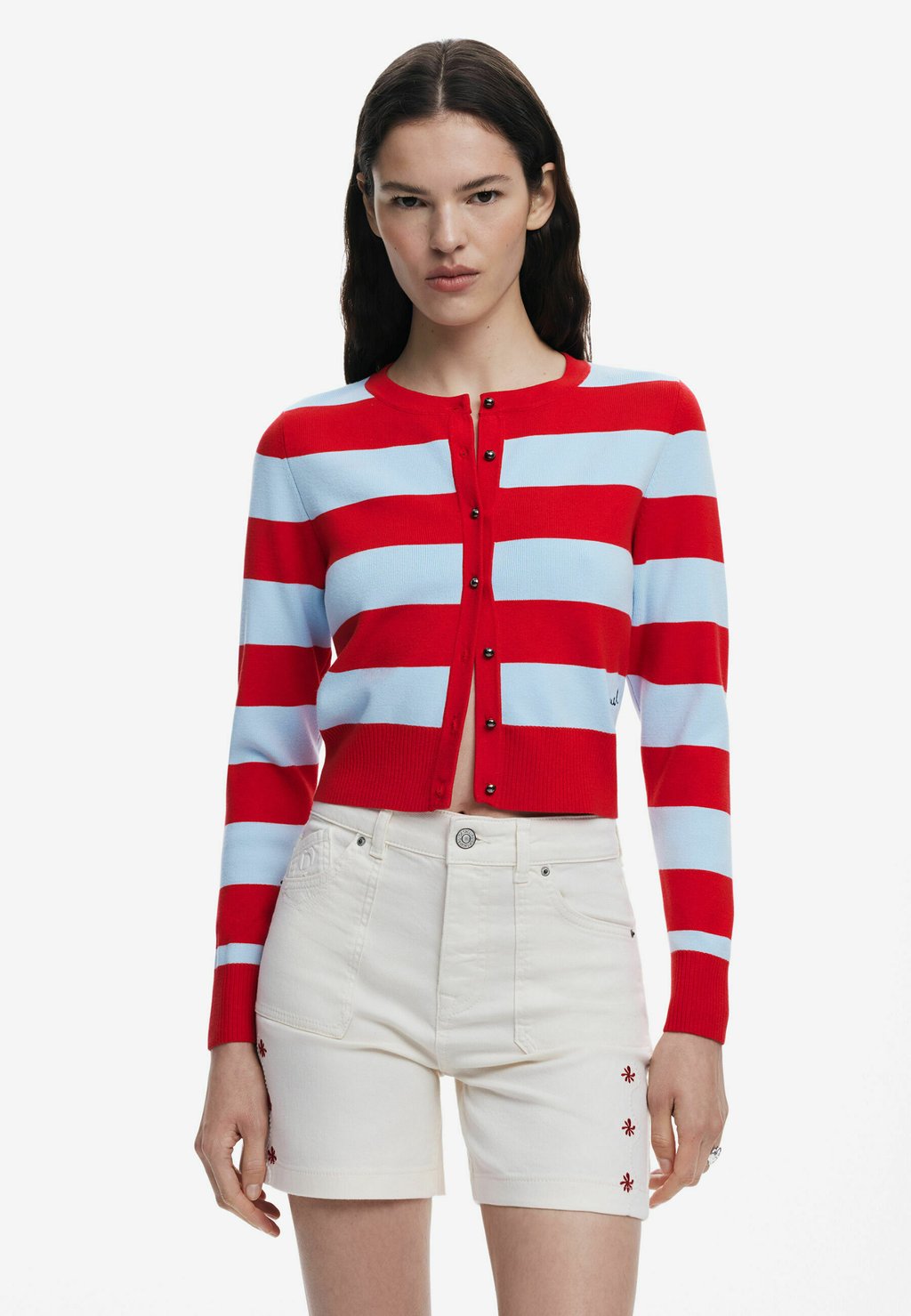

Джинсовые шорты EMBROIDERED Desigual, белый