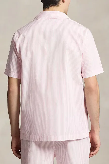 Пижамная рубашка из хлопка Polo Ralph Lauren, розовый — фото 2