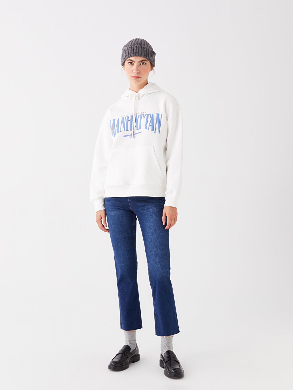 

Расклешенные женские джинсовые брюки LCW Jeans, среднее индиго родео