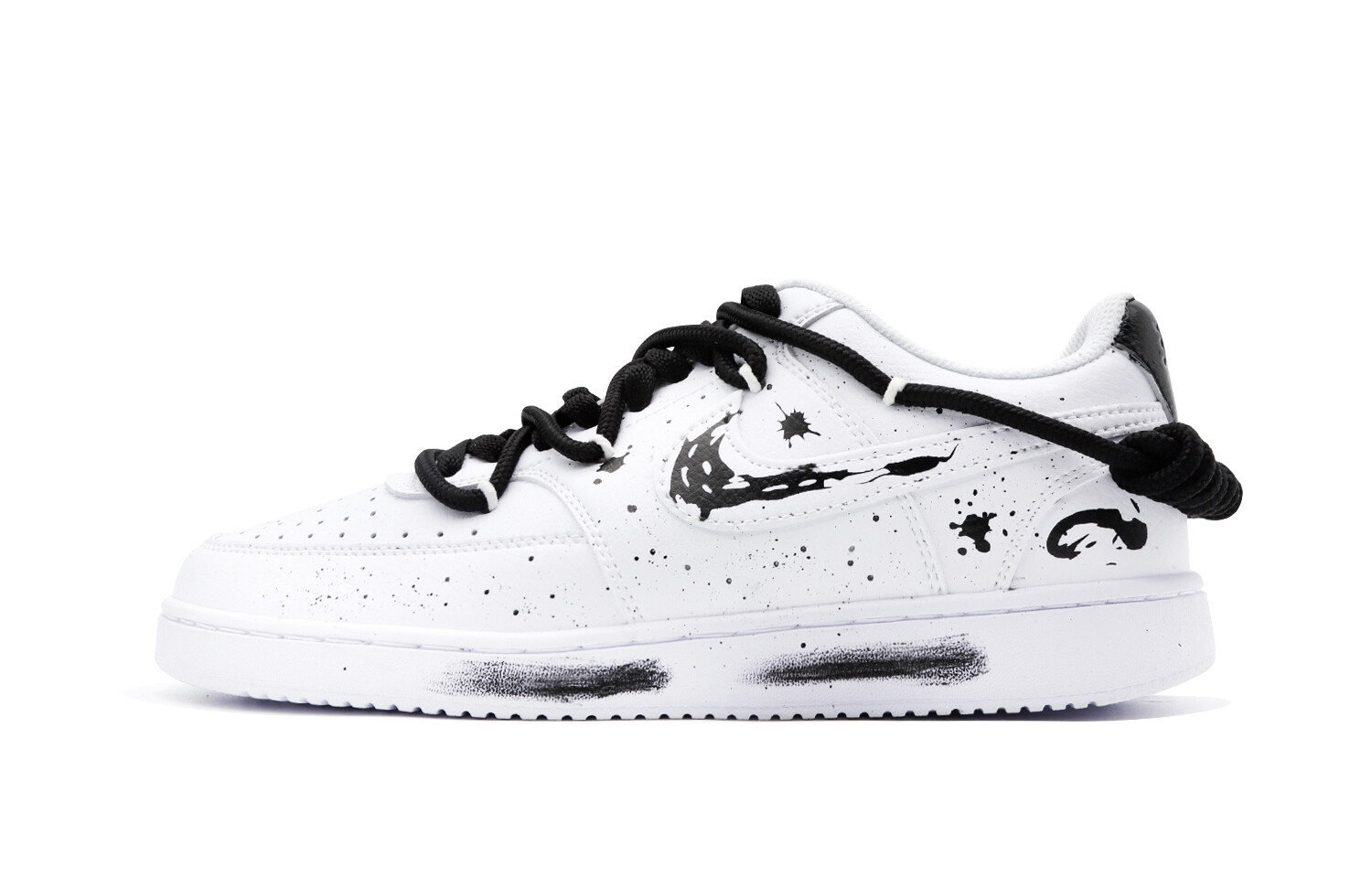 

Кроссовки Nike Court Vision 1 Skateboard Shoes Men Low-Top White Black, Белый, Кроссовки Nike Court Vision 1 Skateboard Shoes Men Low-Top White Black