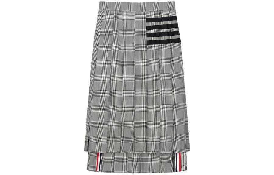 

Повседневная длинная юбка THOM BROWNE, черно-белая